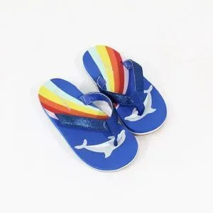 Hanna Andersson Flip Flops sz 11 NEW Kids Rainbow Sandals Dolphin